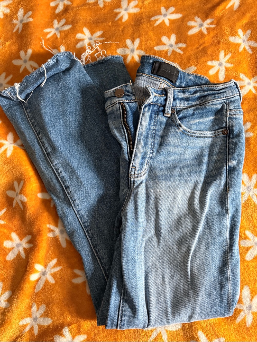 Buckle Light Blue Cropped Denim Jeans